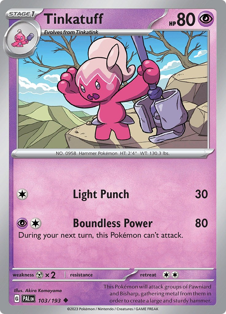 Tinkatuff - 103/193 [103/193] [Paldea Evolved] Reverse Holofoil