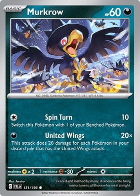 Murkrow [131/193] [Paldea Evolved] Reverse Holofoil