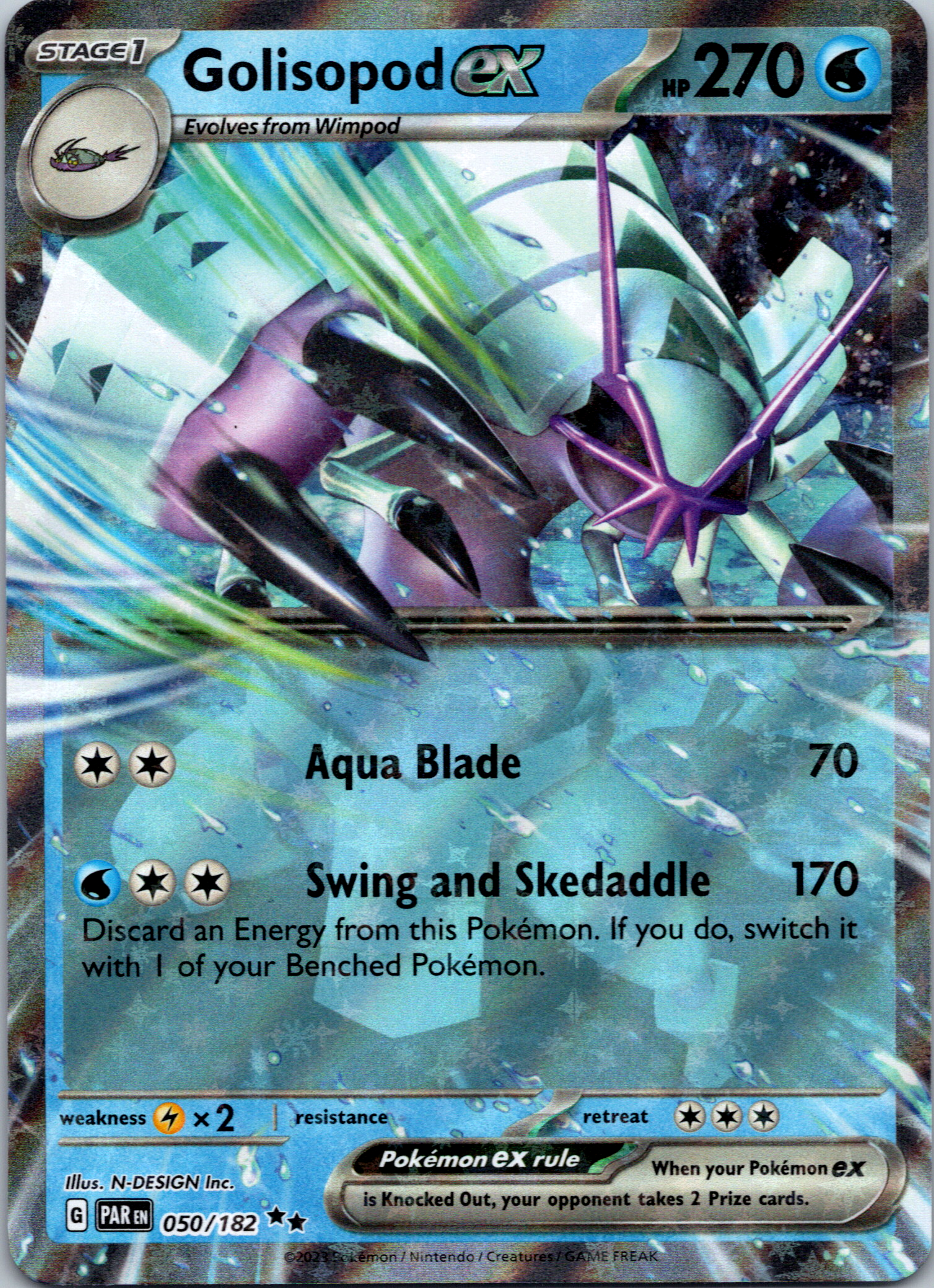 Golisopod ex (50/182) - [Scarlet & Violet: Paradox Rift] Holofoil