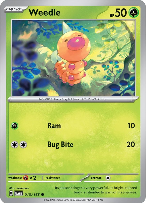 Weedle (013/165) [Scarlet & Violet:  151] Reverse Holofoil