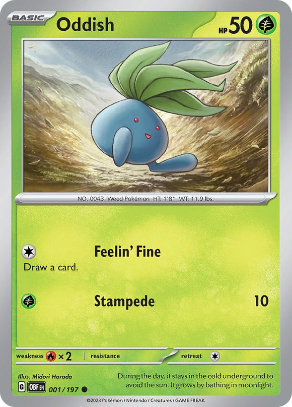 Oddish [001/197] [Obsidian Flames] Reverse Holofoil