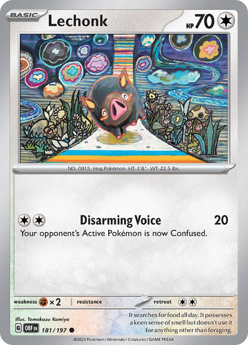 Lechonk - 181/197 [181/197] [Obsidian Flames] Reverse Holofoil