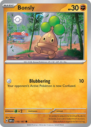 Bonsly [110/197] [Obsidian Flames] Reverse Holofoil