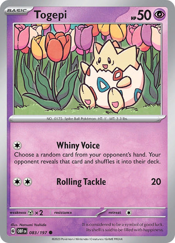 Togepi [083/197] [Obsidian Flames] Reverse Holofoil