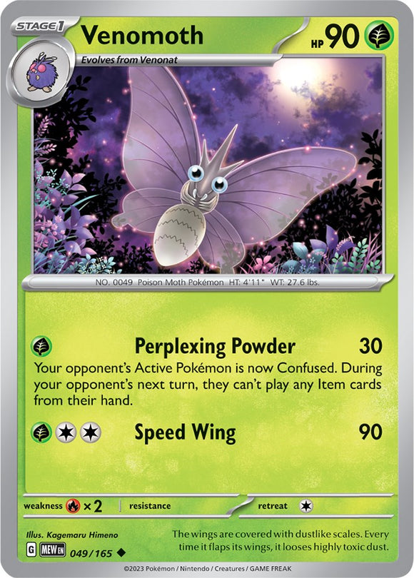 Venomoth (049/165) [Scarlet & Violet:  151] Reverse Holofoil