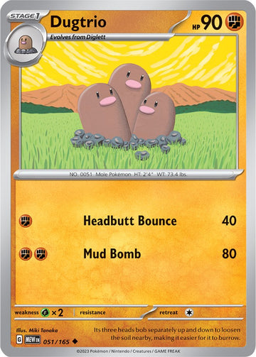 Dugtrio (051/165) [Scarlet & Violet:  151]