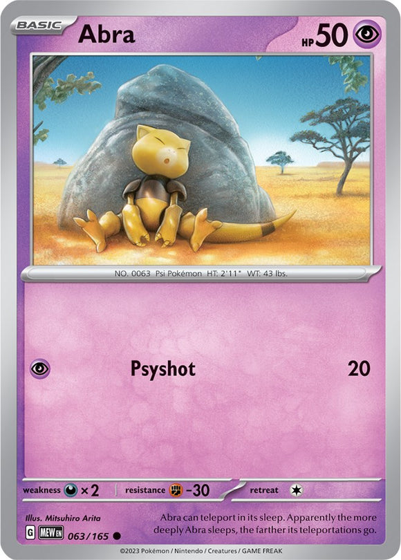 Abra (063/165) [Scarlet & Violet:  151] Reverse Holofoil