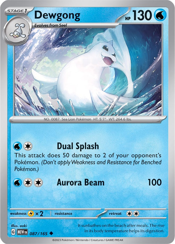 Dewgong (087/165) [Scarlet & Violet:  151] Reverse Holofoil