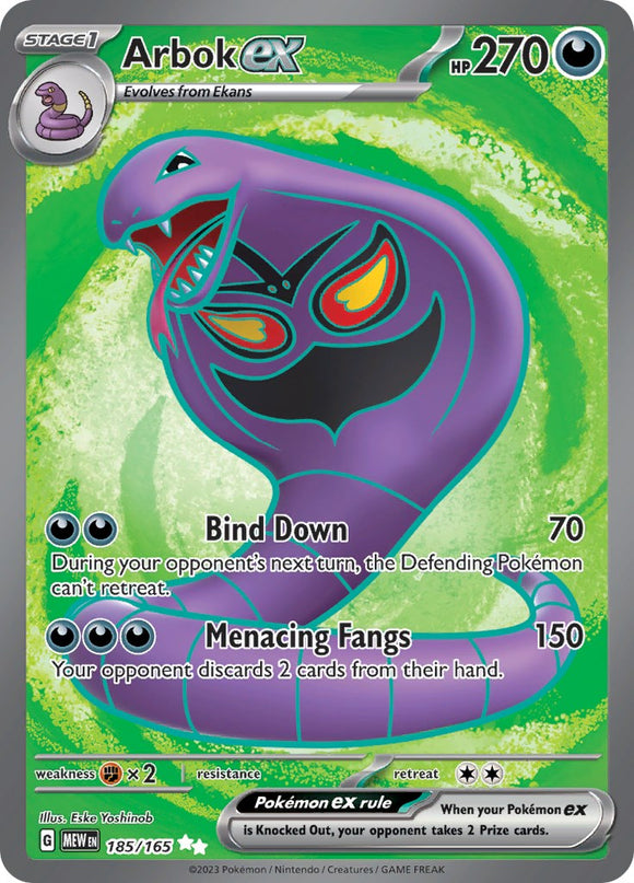 Arbok ex (185/165) [Scarlet & Violet:  151] Holofoil