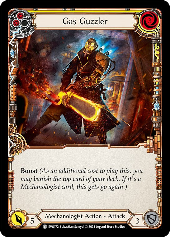 Gas Guzzler (Yellow) [EVO172] [Bright Lights] Rainbow Foil