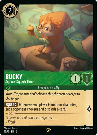 Bucky - Squirrel Squeak Tutor 015 (Disney Lorcana Promo Cards) Cold Foil