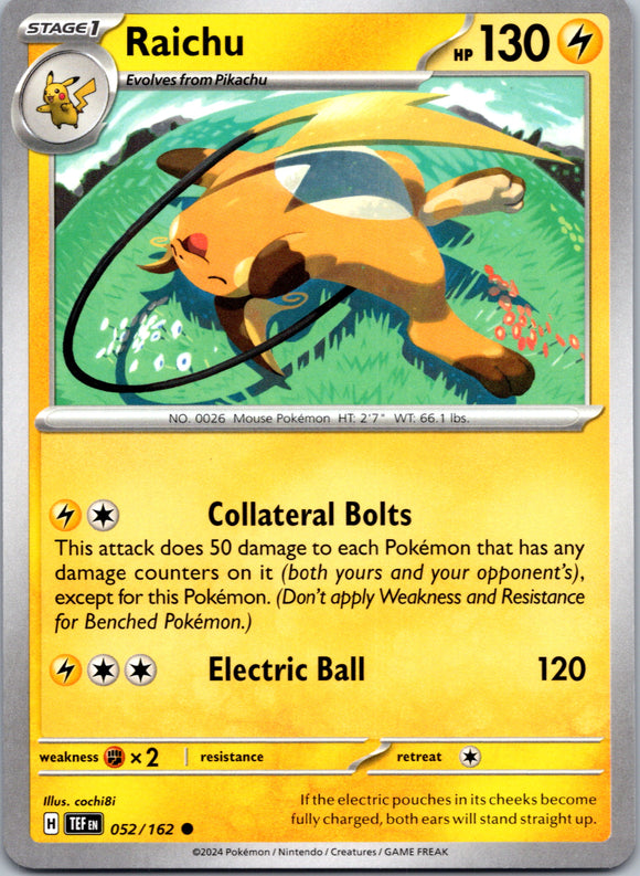 Raichu [052/162] - (Temporal Forces)