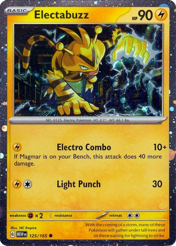 Electabuzz - 125/165 (Cosmos Holo) [125/165] [Scarlet & Violet 151] Holofoil