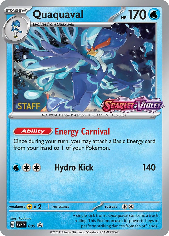 Quaquaval - 005 [Staff] [5] - (SV Scarlet & Violet Promo Cards) Holofoil