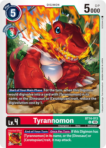 Tyrannomon [BT14-013 U] [Blast Ace]