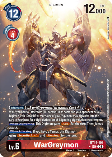 WarGreymon (Alternate Art) [BT14-101 SEC] [Blast Ace] Foil