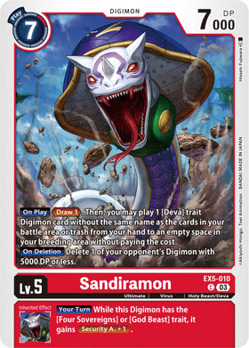 Sandiramon [EX5-010] [Animal Colosseum] Normal