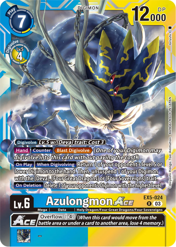 Azulongmon Ace [EX5-024] [Animal Colosseum] Foil