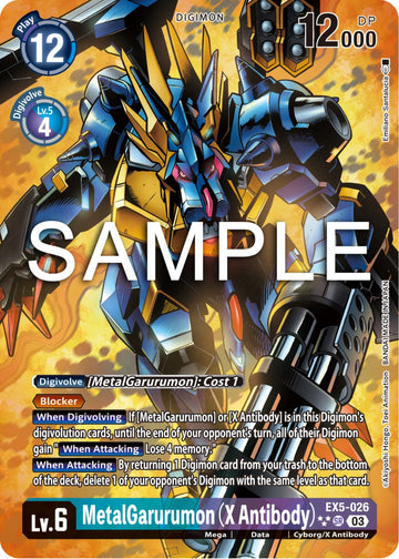 MetalGarurumon (X Antibody) (3 Star Alternate Art) [EX5-026 SR] [Animal Colosseum] Foil
