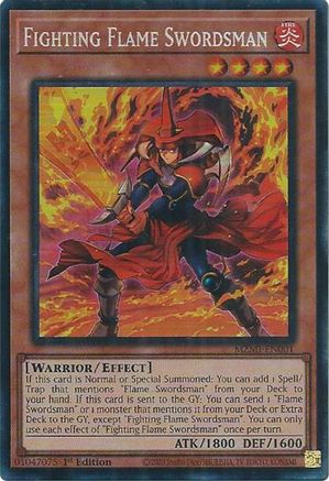 Fighting Flame Swordsman (CR) [MZMI-EN001] - (Collector's Rare) 1st Edition