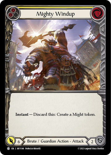 Mighty Windup (Yellow) [HVY144] [Heavy Hitters] Rainbow Foil