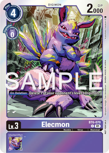 Elecmon (Official Tournament Pack Vol.12) [BT6-070 C] [Double Diamond] Foil