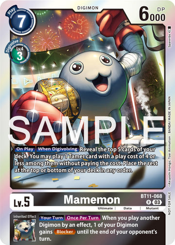 Mamemon (Official Tournament Pack Vol.12) [BT11-068 R] [Dimensional Phase] Foil