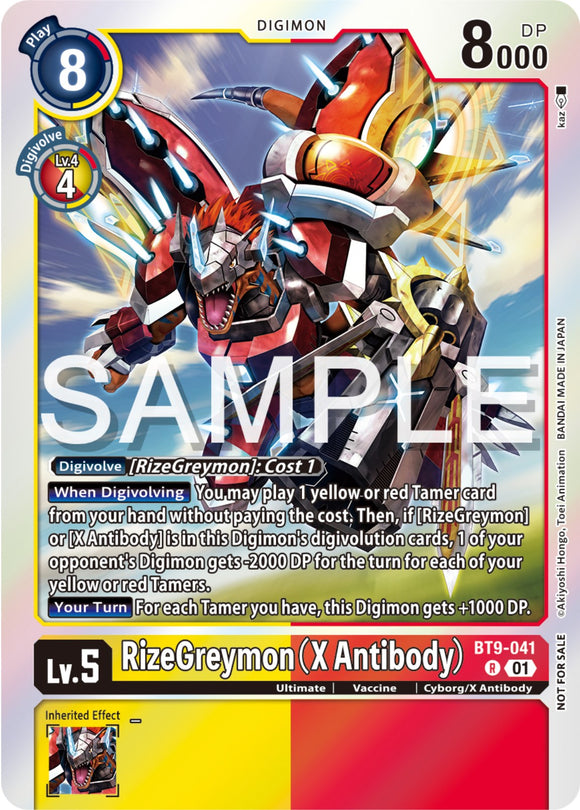 RizeGreymon (X Antibody) (Event Pack 6) [BT9-041 R] [X Record] Foil