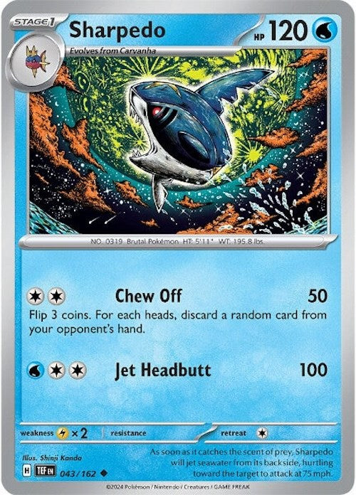 Sharpedo [43/162] - (Temporal Forces) Reverse Holofoil