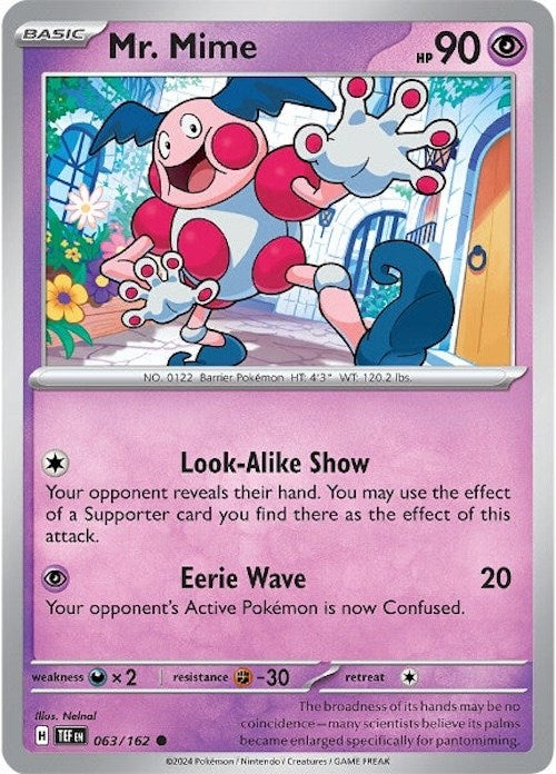 Mr. Mime [63/162] - (Temporal Forces) Reverse Holofoil