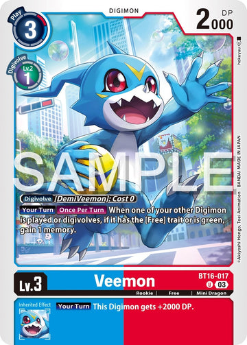 Veemon [BT16-017 U] [Beginning Observer]
