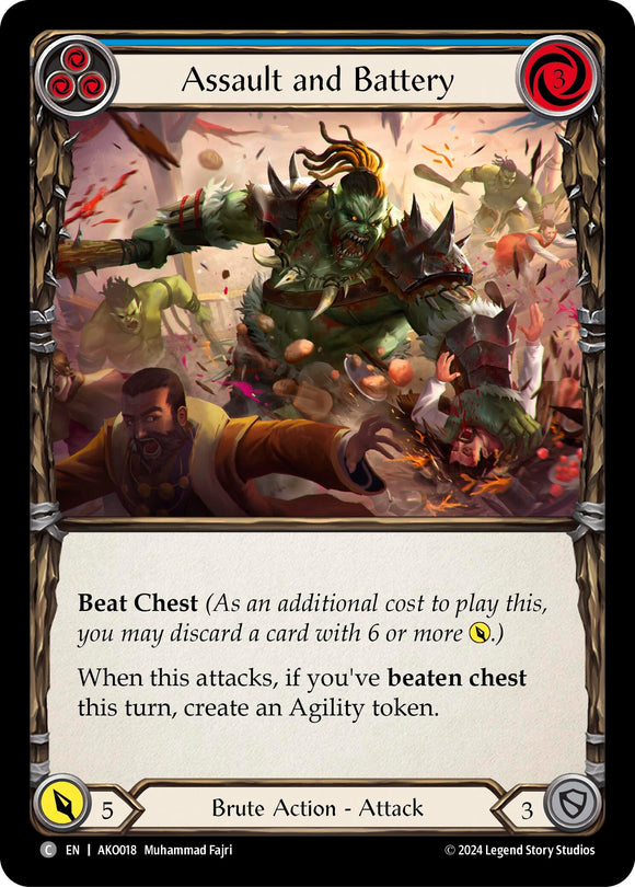 Assault and Battery (Blue) [AKO018] [Armory Deck: Kayo]