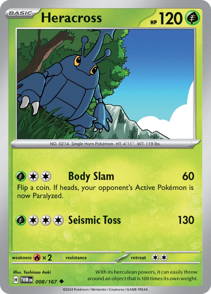 Heracross [8/167] - (Twilight Masquerade) Reverse Holofoil