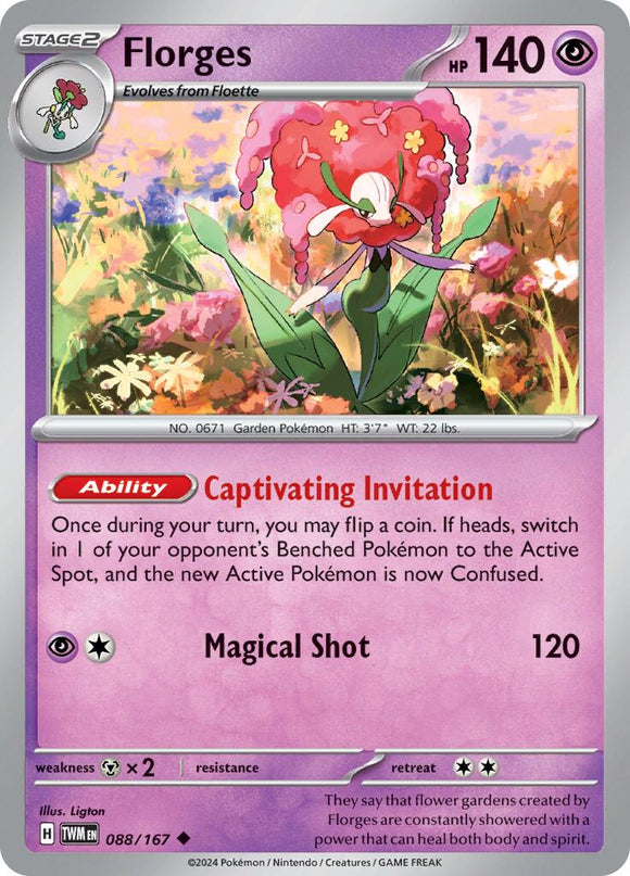 Florges [088/167] - (Twilight Masquerade) Reverse Holofoil