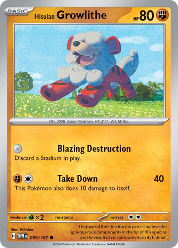Hisuian Growlithe [099/167] - (Twilight Masquerade)
