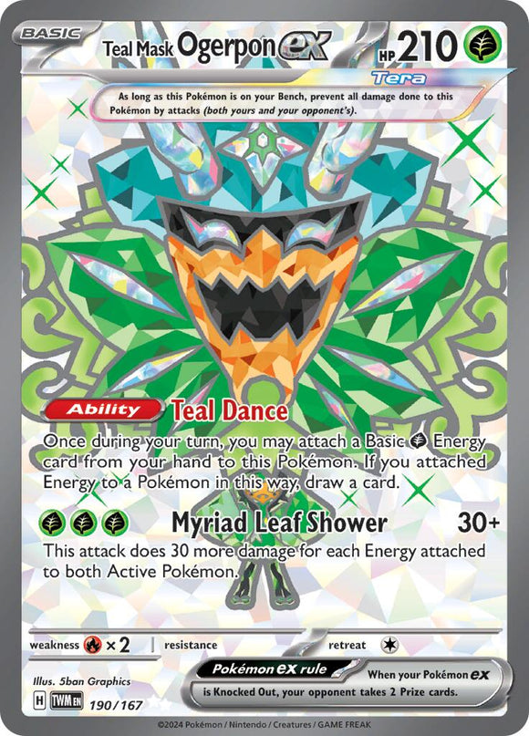 Teal Mask Ogerpon ex [190/167] - (Twilight Masquerade) Holofoil