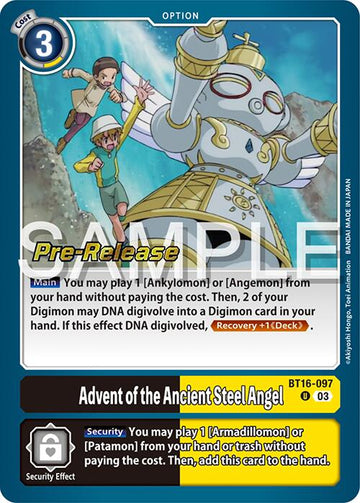 Advent of the Ancient Steel Angel [BT16-097-U] [Beginning Observer Pre-Release Cards] Foil
