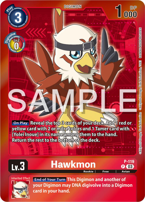 Hawkmon - P-119 (Digimon Adventure Box 2024) [P-119 P] [Digimon Promotion Cards] Foil