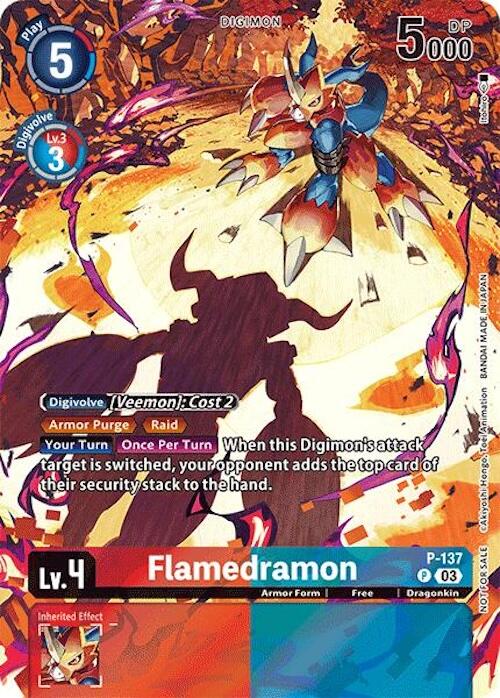 Flamedramon (Update Pack 2024) [P-137 P] [Digimon Promotion Cards] Foil