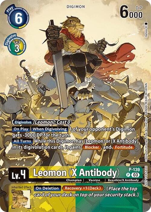 Leomon (X Antibody) (Update Pack 2024) [P-139 P] [Digimon Promotion Cards] Foil