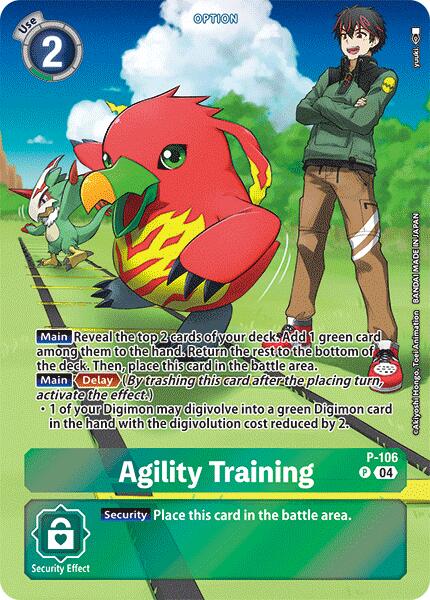 Agility Training (Starter Deck 18 Exclusive) [P-106 P] [Digimon Promotion Cards] Foil