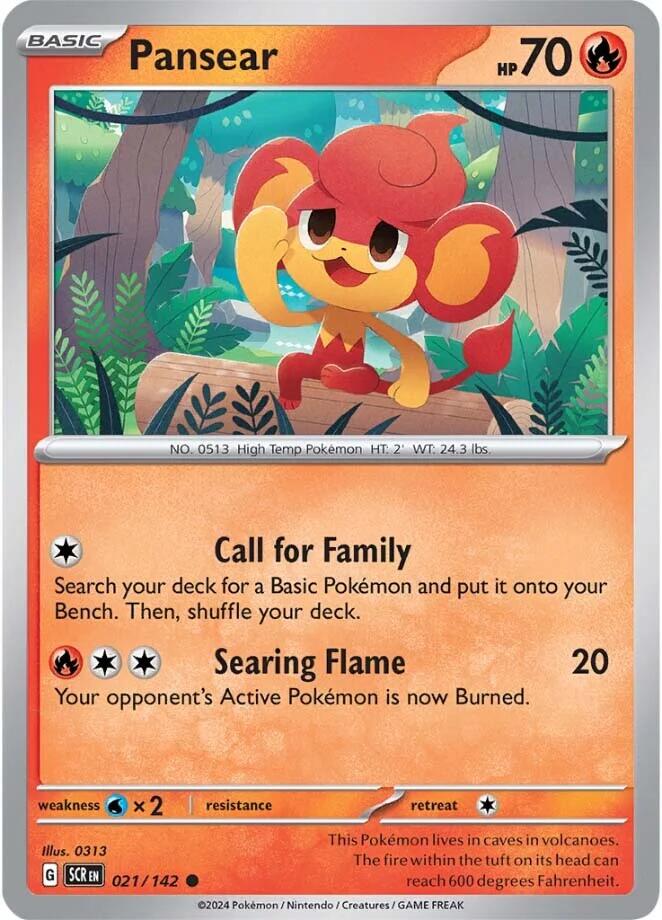 Pansear [021/142] - (Stellar Crown) Reverse Holofoil