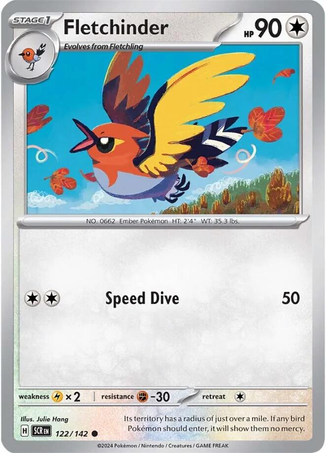 Fletchinder [122/142] - (Stellar Crown) Reverse Holofoil