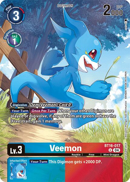Veemon (Legend Pack 2024) [BT16-017 U] [Beginning Observer] Foil