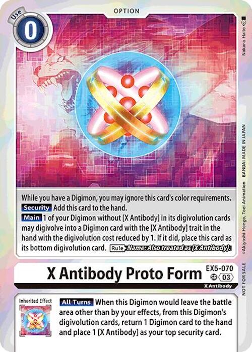 X Antibody Proto Form (Event Pack 7) [EX5-070 SR] [Animal Colosseum] Foil
