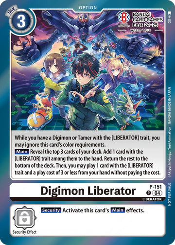 Digimon Liberator - P-151 (BANDAI Card Games Fest 24-25 World Tour) [P-151 P] [Digimon Promotion Cards] Foil