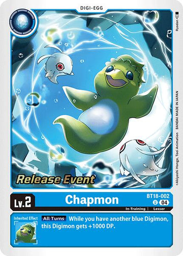Chapmon [BT18-002 U] [Release Special Booster 2.0 Celebration Event Cards] Foil