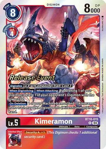 Kimeramon - BT18-015 [BT18-015 R] [Release Special Booster 2.0 Celebration Event Cards] Foil