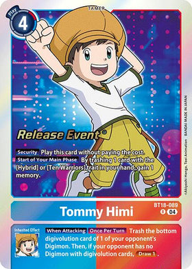 Tommy Himi [BT18-089 R] [Release Special Booster 2.0 Celebration Event Cards] Foil