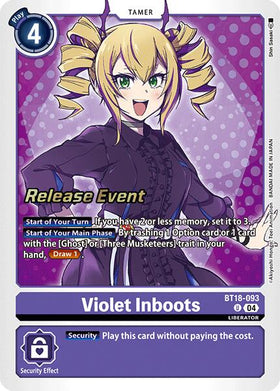 Violet Inboots - BT18-093 [BT18-093 U] [Release Special Booster 2.0 Celebration Event Cards] Foil